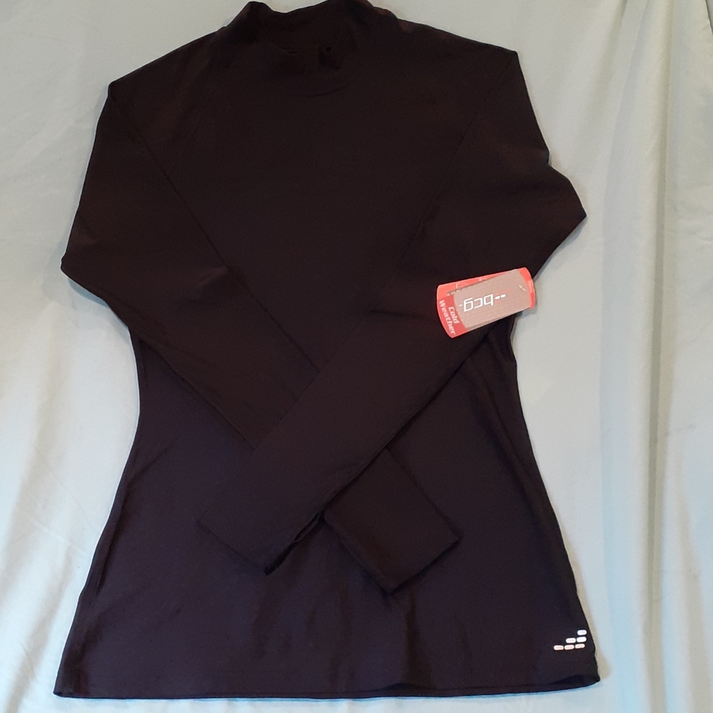 Black Long Sleeve Fitted Cold Weather Shirt